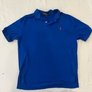 Ralph Lauren Polo Shirt L - Royal Blue - Red Contrast Pony Logo